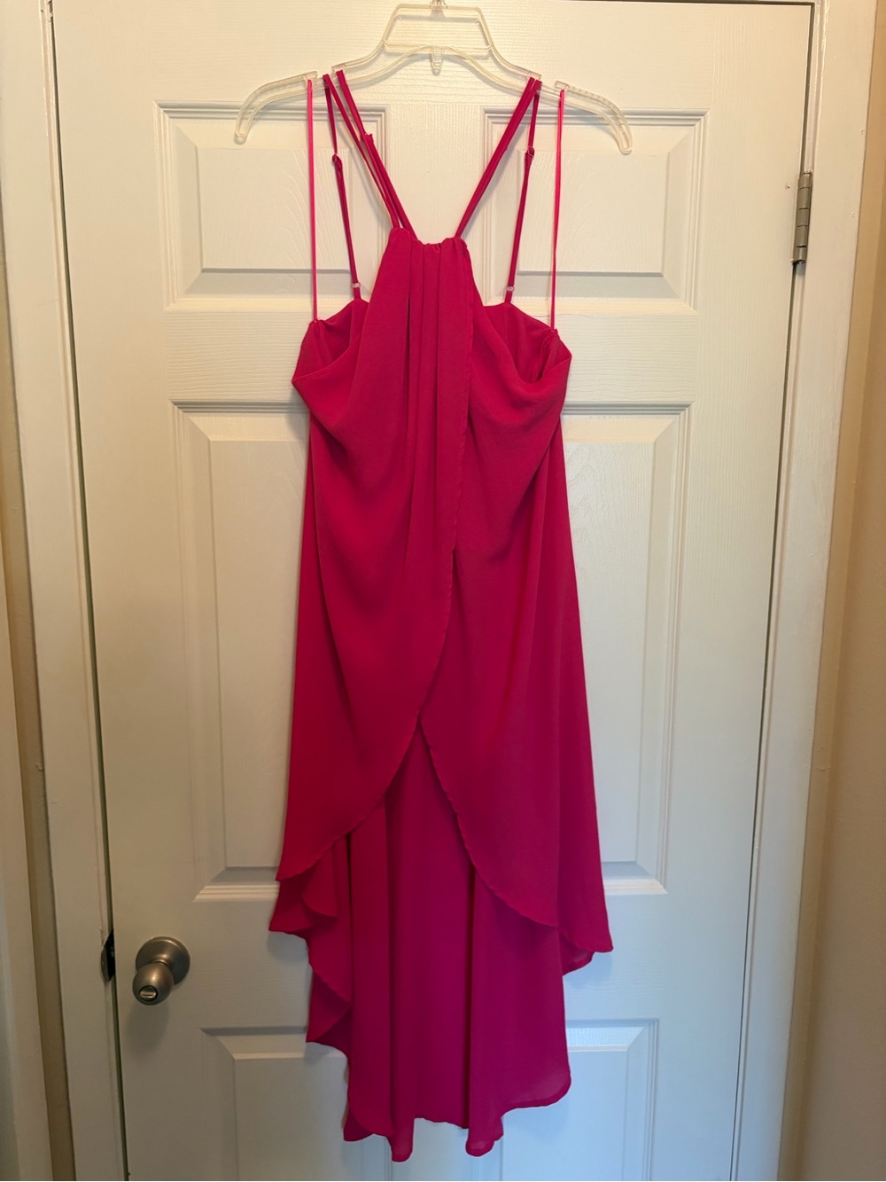 Strut & Bolt Hot Pink Halter Overlay Top Women’s Small S